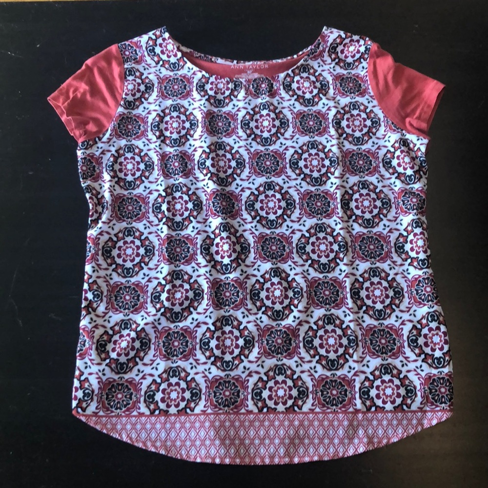 Orange bold print T-shirt top